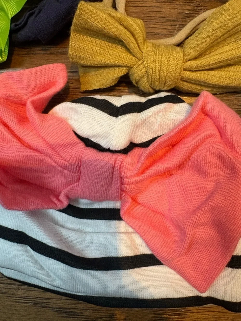 Assorted Kids Headband & Beanie Set — Pink Beanie with Mix of Colorful Headbands